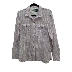 Eddie Bauer M Travex Women's long-sleeve plaid shirt 4219